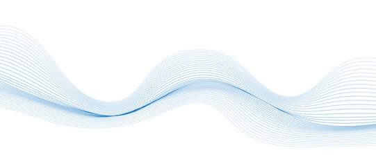 Abstract vector modern background with blue wavy lines and particles.