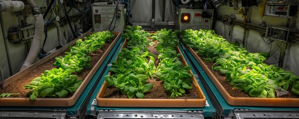 Indoor plant cultivation in space station
