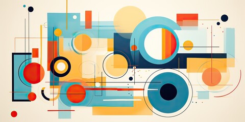 Obraz premium An abstract pop art vector painting featuring a variety of irregular shapes. Can be used for templare graphic design or poster scene
