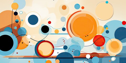 Obraz premium An abstract pop art vector painting featuring a variety of irregular shapes. Can be used for templare graphic design or poster scene