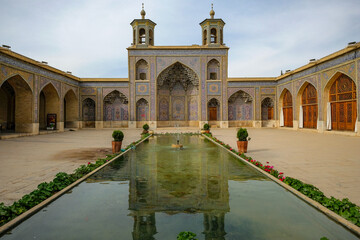 The Nasir al-Mulk Mosque also known as the Pink Mosque in Shiraz, Iran.