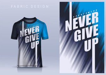 Fabric textile design for Sport t-shirt, Soccer jersey mockup for football club. uniform front view.	