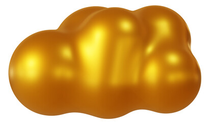 gold cloud. 3d rendering.	