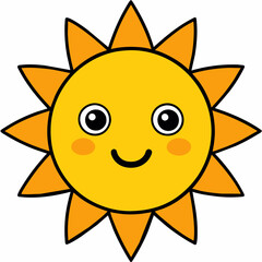 Happy sun vector illustration 