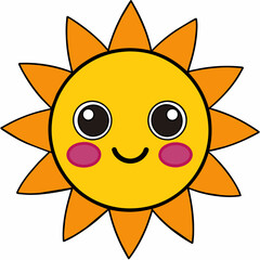 Happy sun vector illustration 