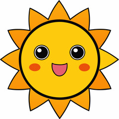 Happy sun vector illustration 