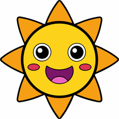 Happy sun vector illustration 