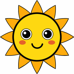 Happy sun vector illustration 