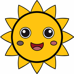 Happy sun vector illustration 