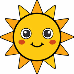 Happy sun vector illustration 