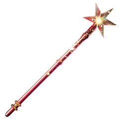 A magic wand isolated on white background