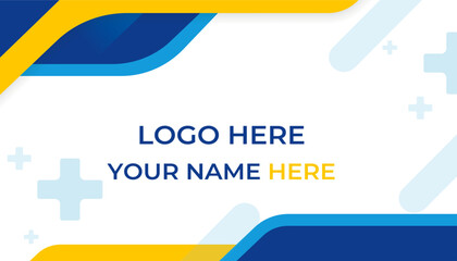 Tow sided business card design, vector file.