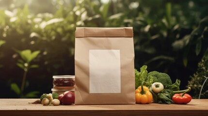 A blank food package mockup