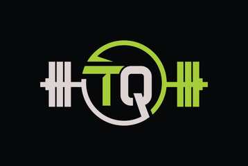 Fitness logo vector - letter T Q Logo. Gym and Fitness logo.
