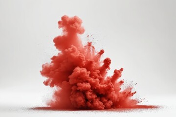Scarlet Mist: Ethereal Red Smoke Rising