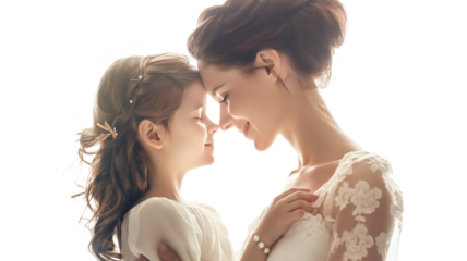 Celebrate the Bond Between Mothers and Daughters isolated on a transparent background