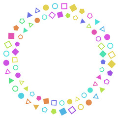 Colorful geometry frame background.	