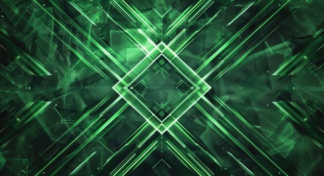 Green X Factor Abstract Wallpaper: Geometric Symbol with Forceful Texture for Clean Graphic Design