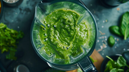 Green Smoothie drink in glass