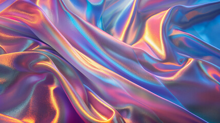 Obraz premium Silk background with flowing waves of vibrant colors and swirling patterns, inspired by movement, fire, and water