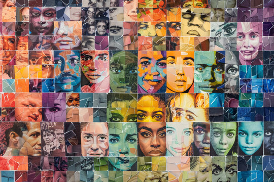 Celebrating Diversity in Autism Awareness - A Vibrant Mosaic of Faces