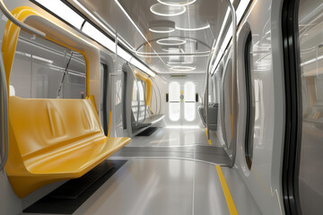 Fototapeta premium Sensory-Friendly Public Transportation Design for Autism Inclusion