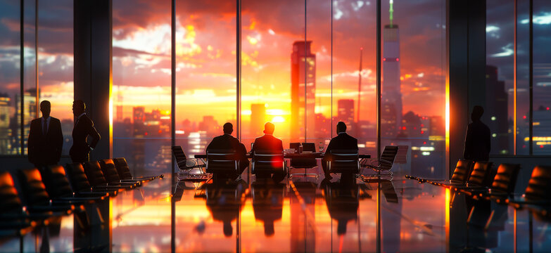 Intense Business Meeting in Hyper-realistic Style
