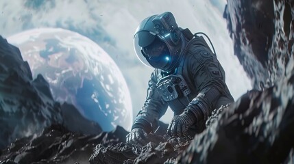 astronaut background concept, national asteroid day