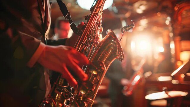 A jazz concert in a jazz club