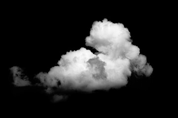 Fluffy Cloud Isolated on dark background