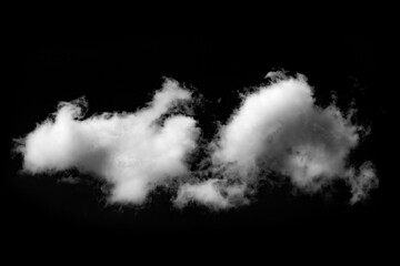 High resolution cloud overlay isolated on black background