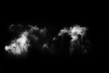 Extreme resolution clouds overlay, black background