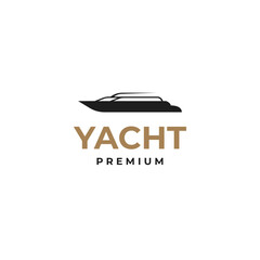 Yacht logo design template vector illustration idea