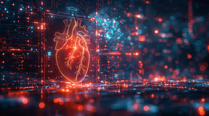Heart of Technology: 3D Digital Heart and Circuitry Network