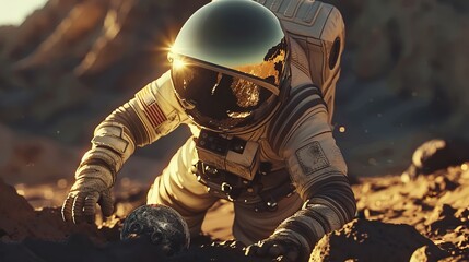 astronaut background concept, national asteroid day