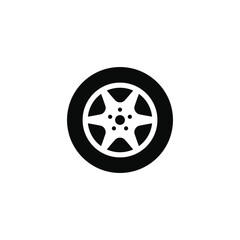 Car wheel icon. Vector illustration