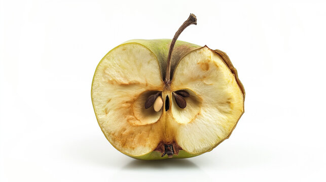 Aged Halved Apple Showing Natural Decay