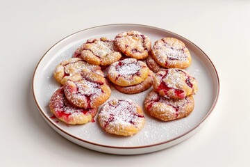 Golden-Brown Almond Butter Disks with Raspberry Preserves