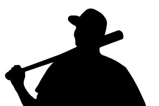 recommend clip art: straight vector image silhouette modern baseball exercises stretching, beauty, body line art. For use as a brochure template or for use in web design.