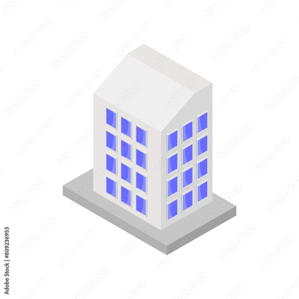 Canvas Prints isometric skyscraper