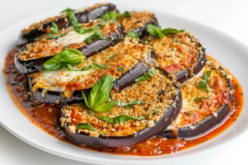 Mouthwatering Eggplant Parmesan with Aromatic Herb Crust