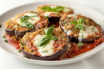 Satisfying Eggplant Parmesan with Aromatic Herb Crust