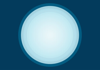 Fondo de foco circular azul de cristal en fondo azul oscuro.