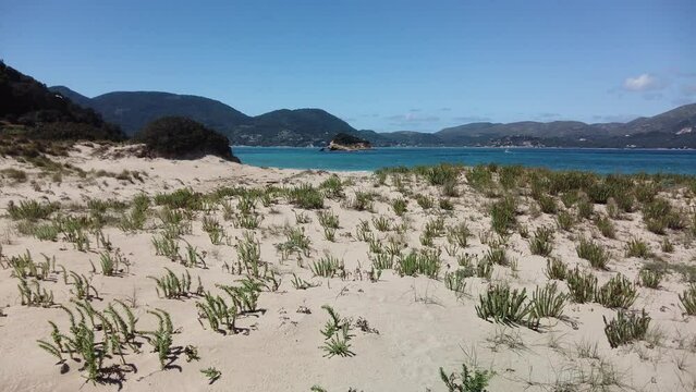 beautiful baech of Marathonisi island in Zakynthos