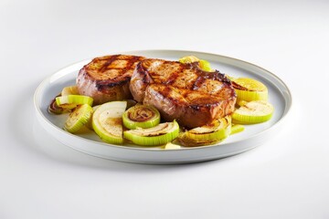 Mouthwatering Allspice Pork Chops with Leeks and Apples