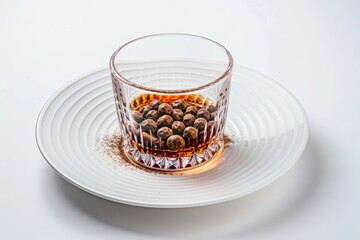Allspice Dram with Plump Berries and Cinnamon Dusting - obrazy, fototapety, plakaty