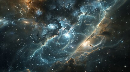 Fototapeta premium Quasar in deep space, asteroid day