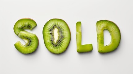 The word Sold created in Kiwi Typography.