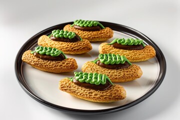 Tasty Alligator Eclairs with Velvety Vanilla Custard and Green Frosting