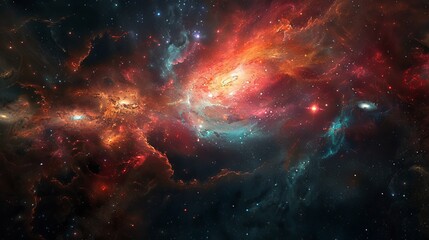 Fototapeta premium Quasar in deep space, asteroid day